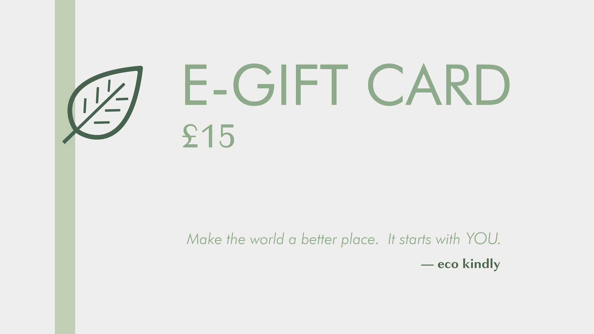 E-Gift Cards - Electronic Vouchers - Eco Kindly