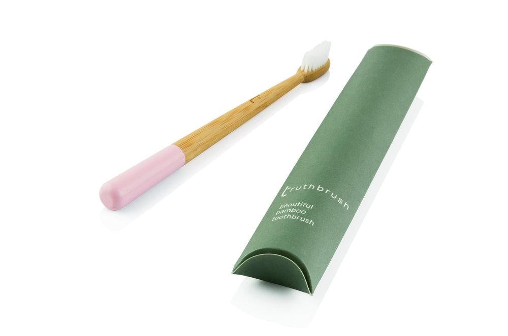 The Toothbrush - Petal Pink with Medium Plant - Based Bristles - Eco Kindly