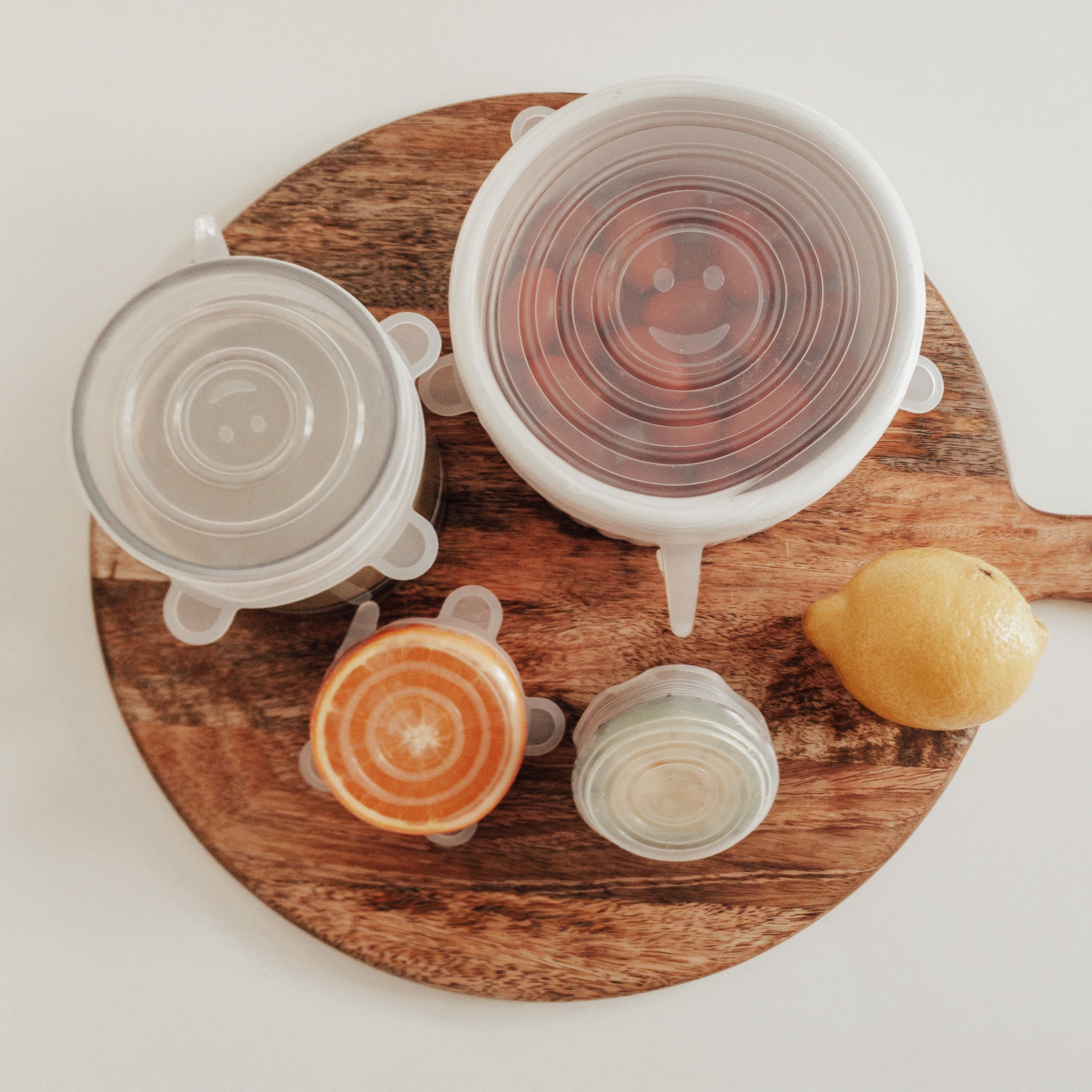 Reusable Stretch Silicone Lids Set of 6 plastic free lids