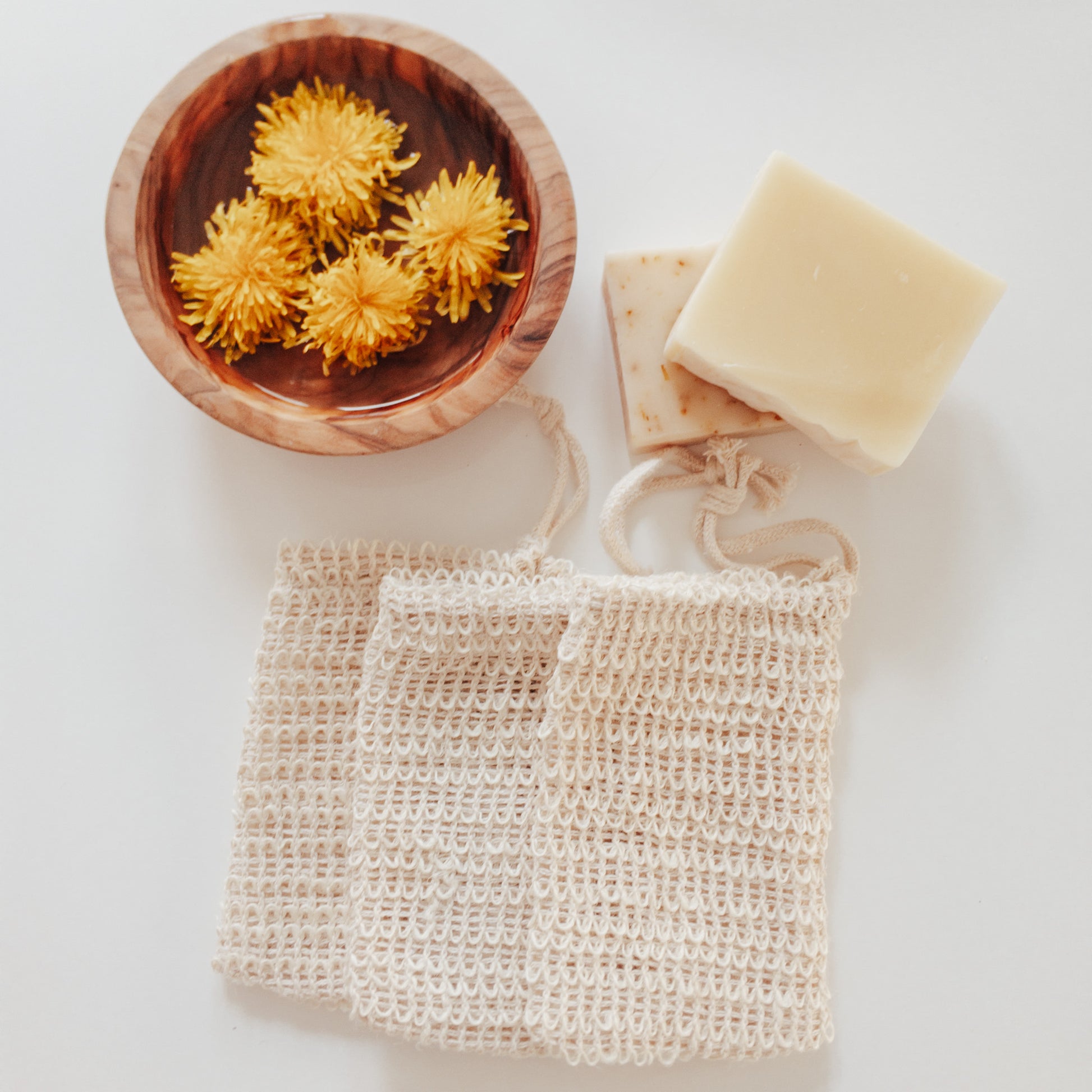 Natural organic sisal soap bag - Soap saver & gentle exfoliator - Eco Kindly