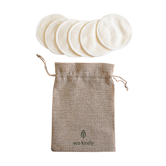 Reusable Bamboo Makeup Pads x 6 - eco kindly - Eco Kindly