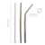 Stainless Steel Drinking Straws - Silver  - x 2 - Eco Kindly