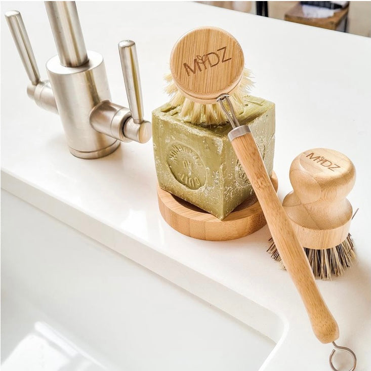 Bamboo Dish Brush With Plant Bristles - Eco Kindly