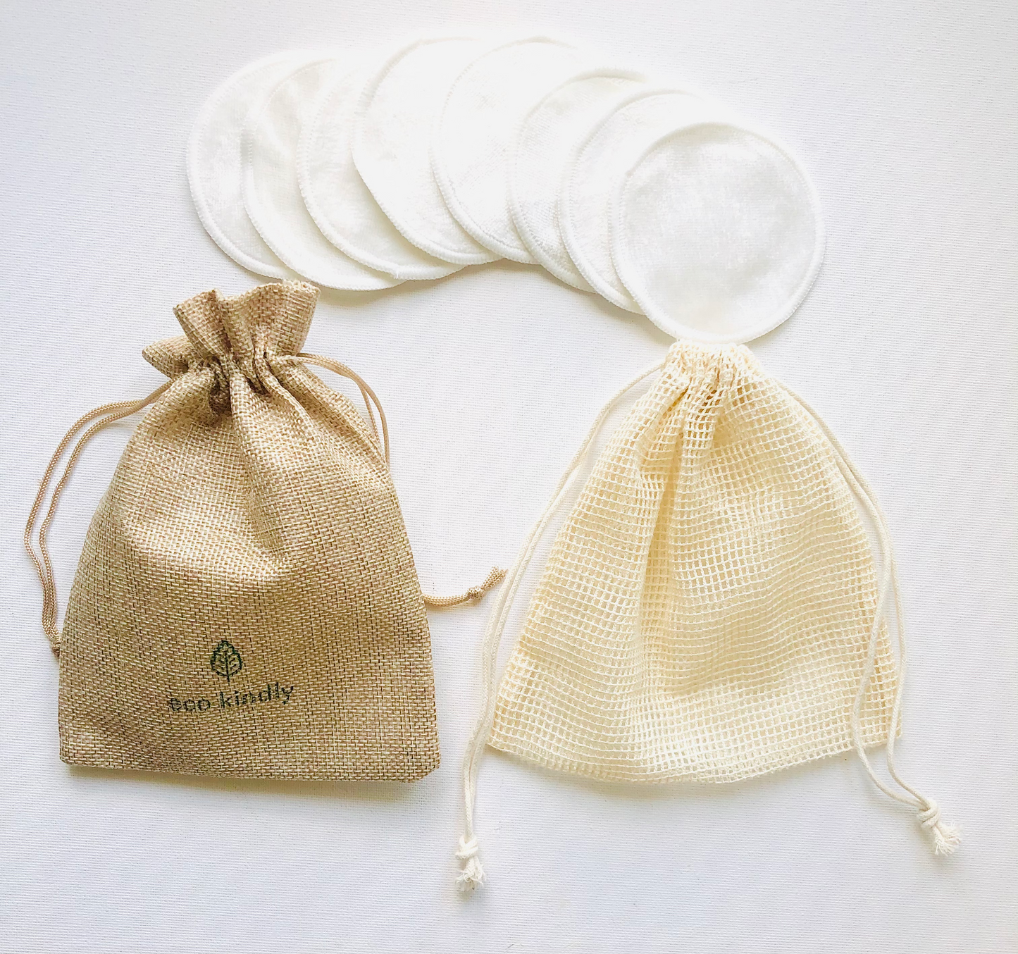 Reusable Bamboo Makeup Pads x 12 - eco kindly