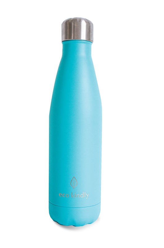 Water Bottle Premium Stainless Steel 18/8  - 500ml - Turquoise - Eco Kindly